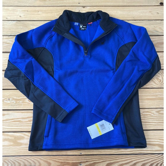 NWT Spyder Half Zip Jacket Medium Men’s Blue Pullover MSRP $99